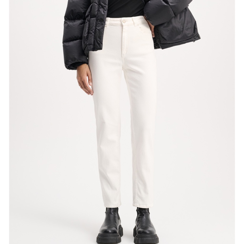 White wash denim trouser